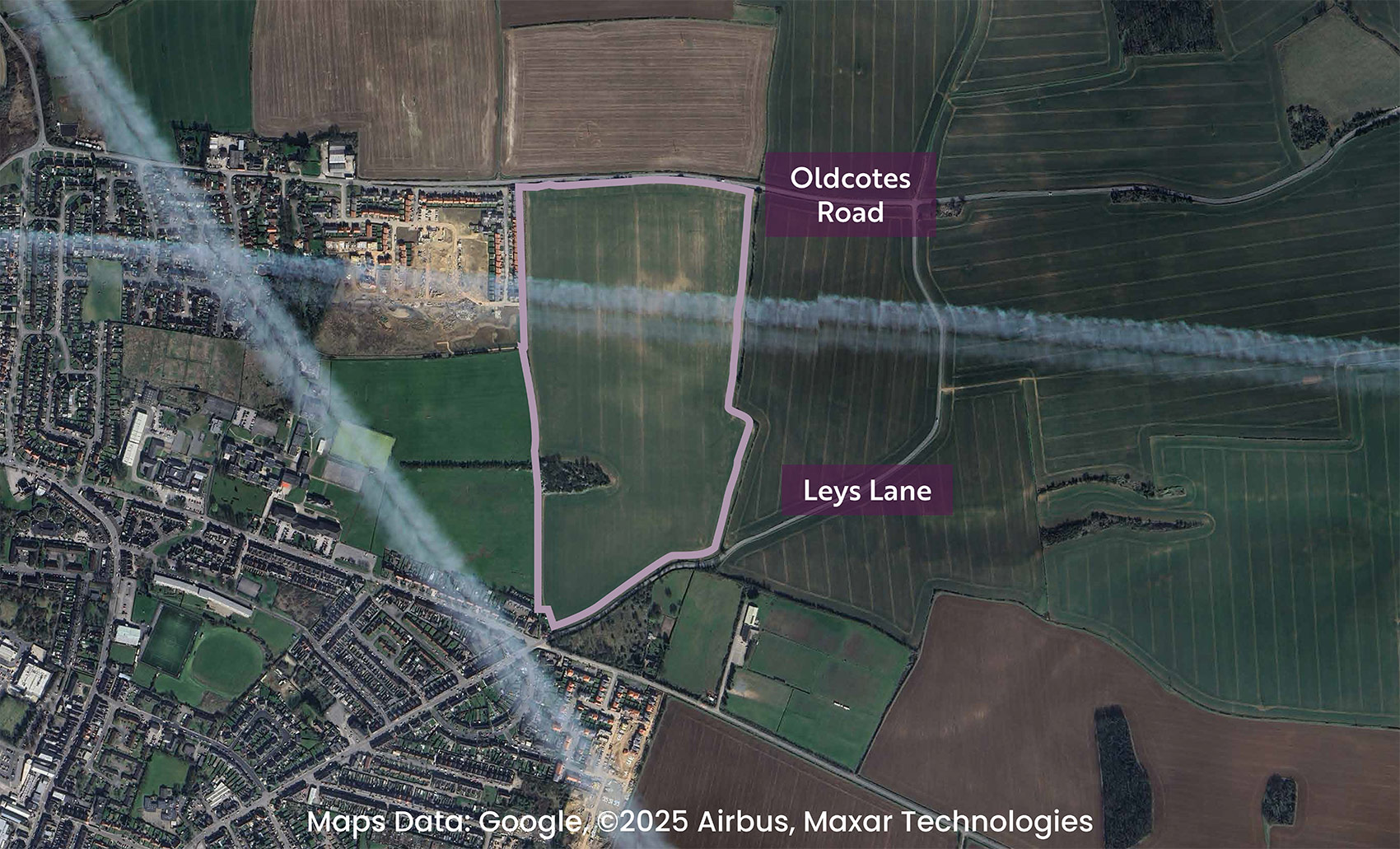 aerial photograph of the site